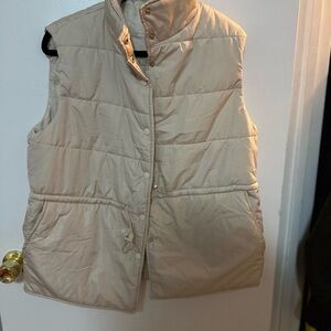 Women's Beige Puffer Vest